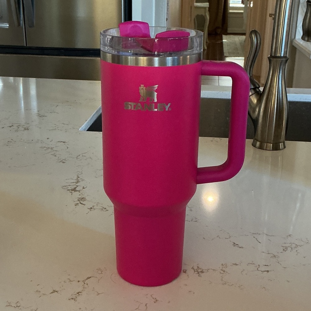 Stanley Vibrant Pink Travel Mug with Handle